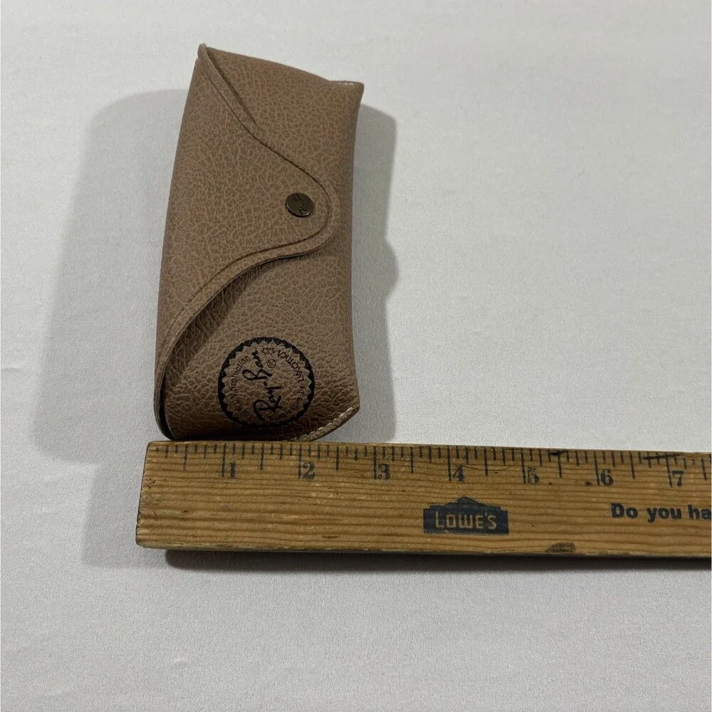 Ray Ban Eyeglasses Brown Tan Sunglasses Carry Case Protective Pleather Grain